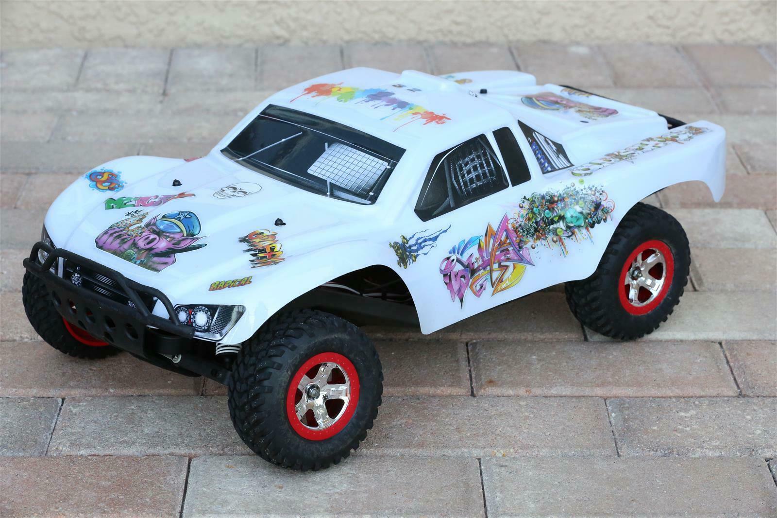 Custom Body Graffiti White for Traxxas 1/10 Slash 4x4 VXL Slayer Shell Cover