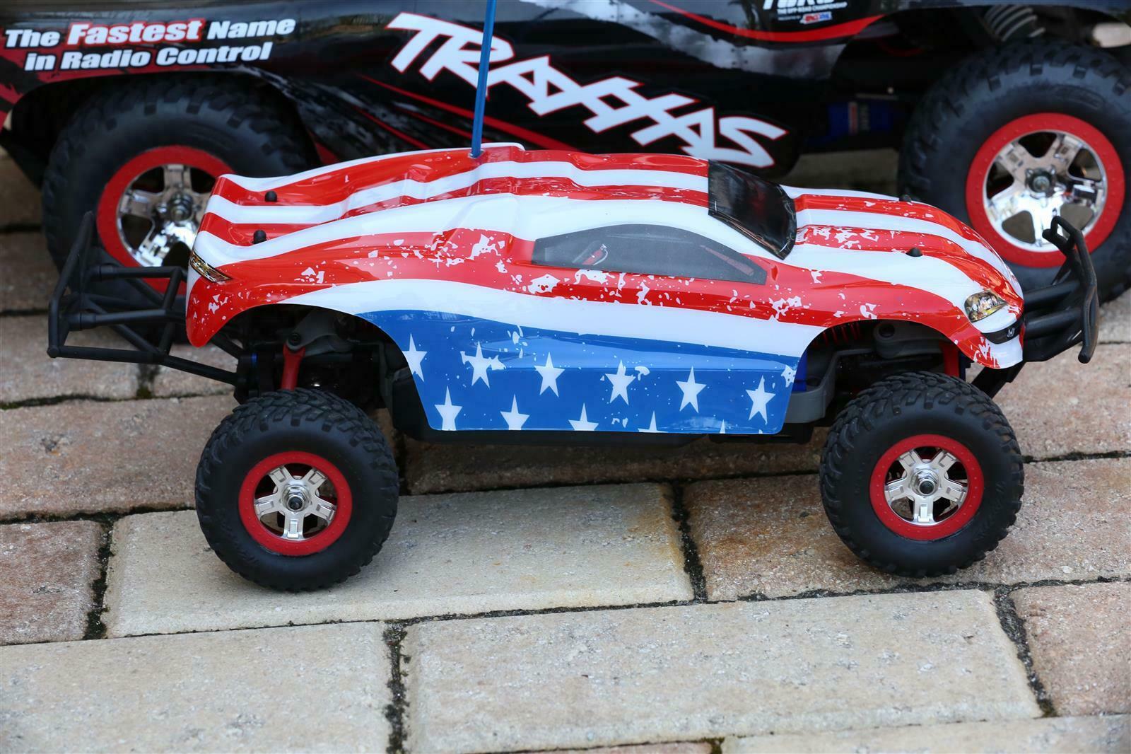 Custom Body USA Flag Style for Traxxas 1:16 Slash / e-Revo 1/16 Scale e Revo