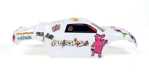 Custom Body Graffiti White for Traxxas Rustler 2WD 1/10 Truck Car Shell Cover