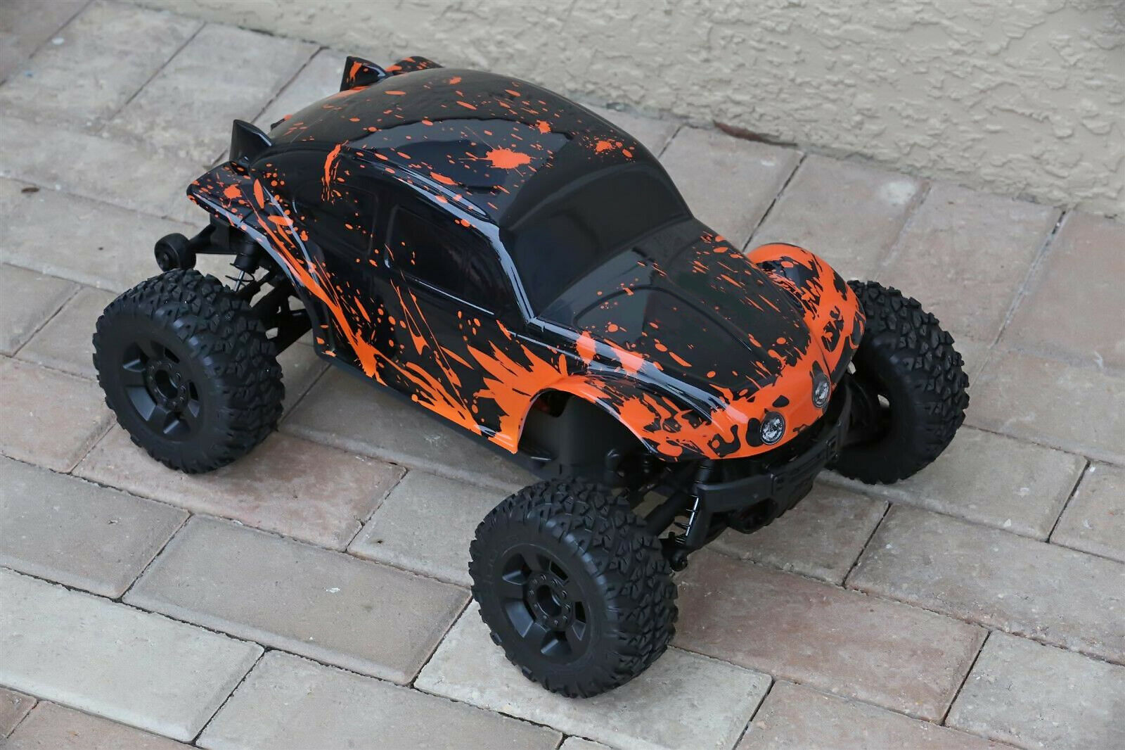 Custom Body Muddy Orange Buggy for ARRMA BIGROCK BLX 1/10 MONSTER RC TRUCK