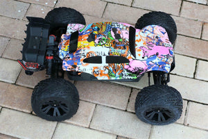 Custom Body Graffiti Pig Buggy for ARRMA 1/10 Kraton 4S BLX 4x4 Truck Car Shell