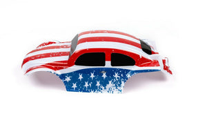 Custom Buggy Body American Flag Shell for ARRMA 1/8 Nero 6S BLX VW Baja Beetle