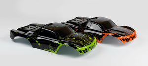 2pk Custom Bodies Muddy Splash Orange and Green for Traxxas Slash 1/10 1:10 Body