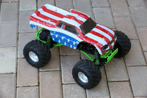 Custom Body American Flag for Traxxas Skully Grave Digger 1/10 Truck Car Shell