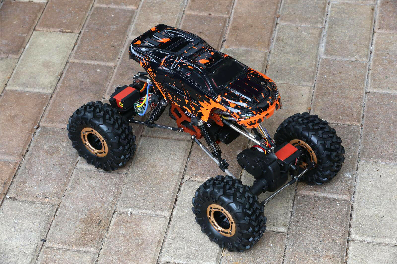 Custom Body Mini Muddy Orange for Redcat Racing Rockslide / Everest 1/10 Crawler