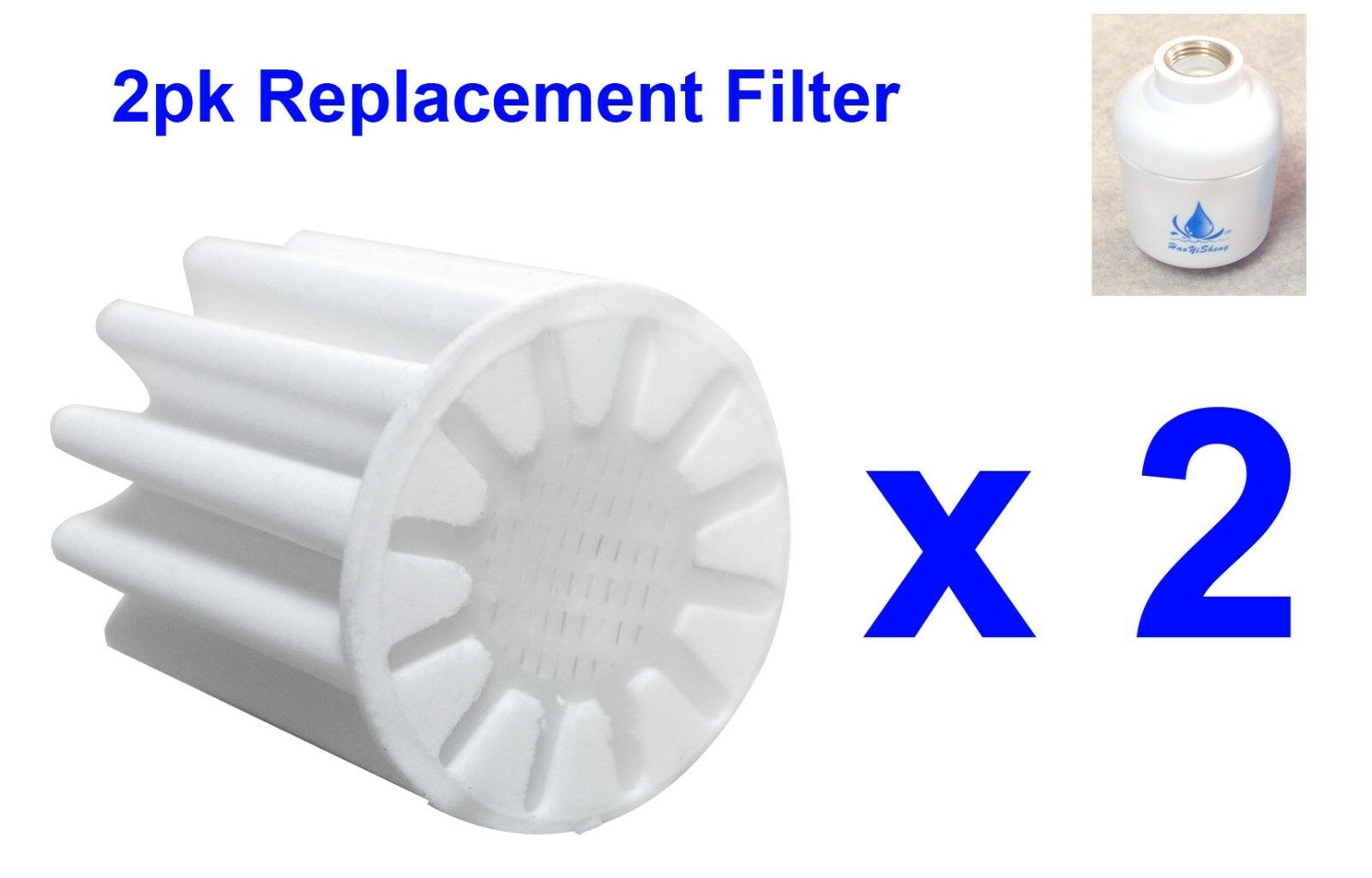 2pk Replacement Filter Element Bathroom In-Line Shower Head Water Softener