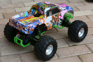 Custom Body Graffiti for Traxxas Skully Grave Digger 1/10 Truck Car Shell