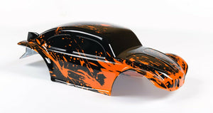 Custom Buggy Body Muddy Orange Black Shell for ARRMA 1/8 Nero 6S BLX Beetle