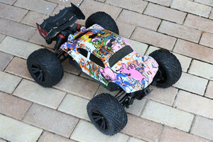 Custom Body Graffiti Pig Buggy for ARRMA 1/10 Kraton 4S BLX 4x4 Truck Car Shell