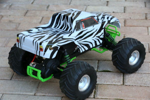 Custom Body Zebra Style for Traxxas Skully Grave Digger 1/10 Truck Car Shell