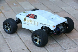 Custom Body Police Sheriff White for Traxxas Rustler 2WD 1/10 Truck Car Shell