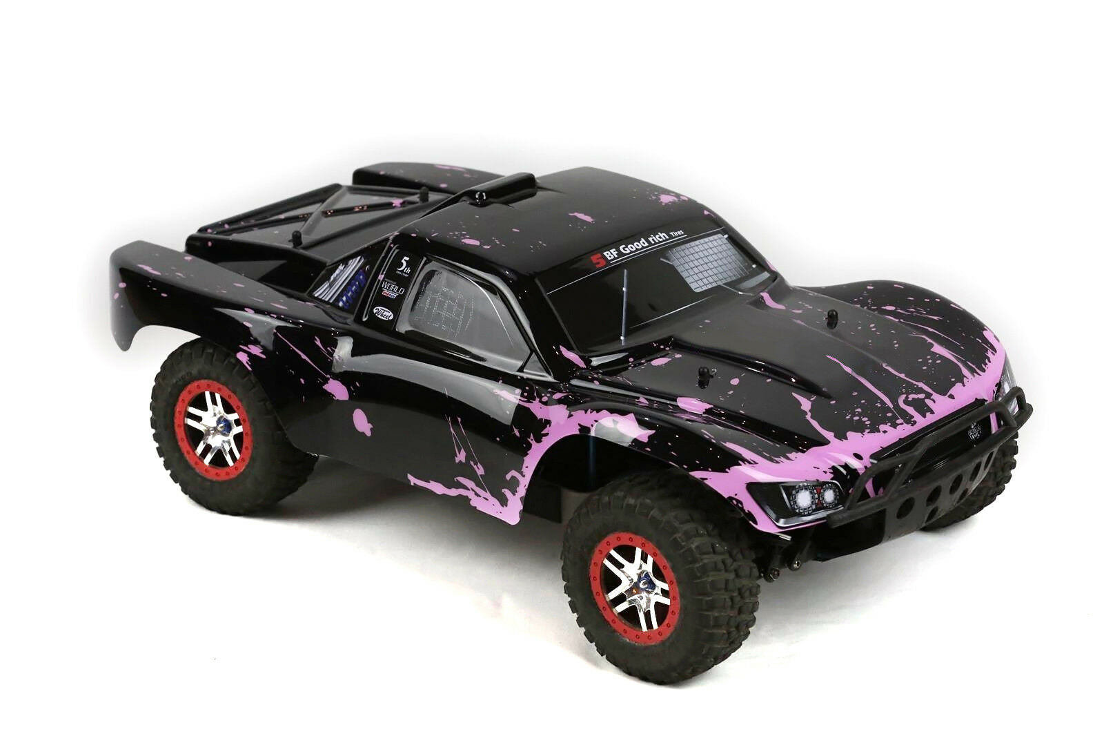 Custom Body Muddy Pink Black for Traxxas 1/10 Slash Truck Car Shell Cover 1:10