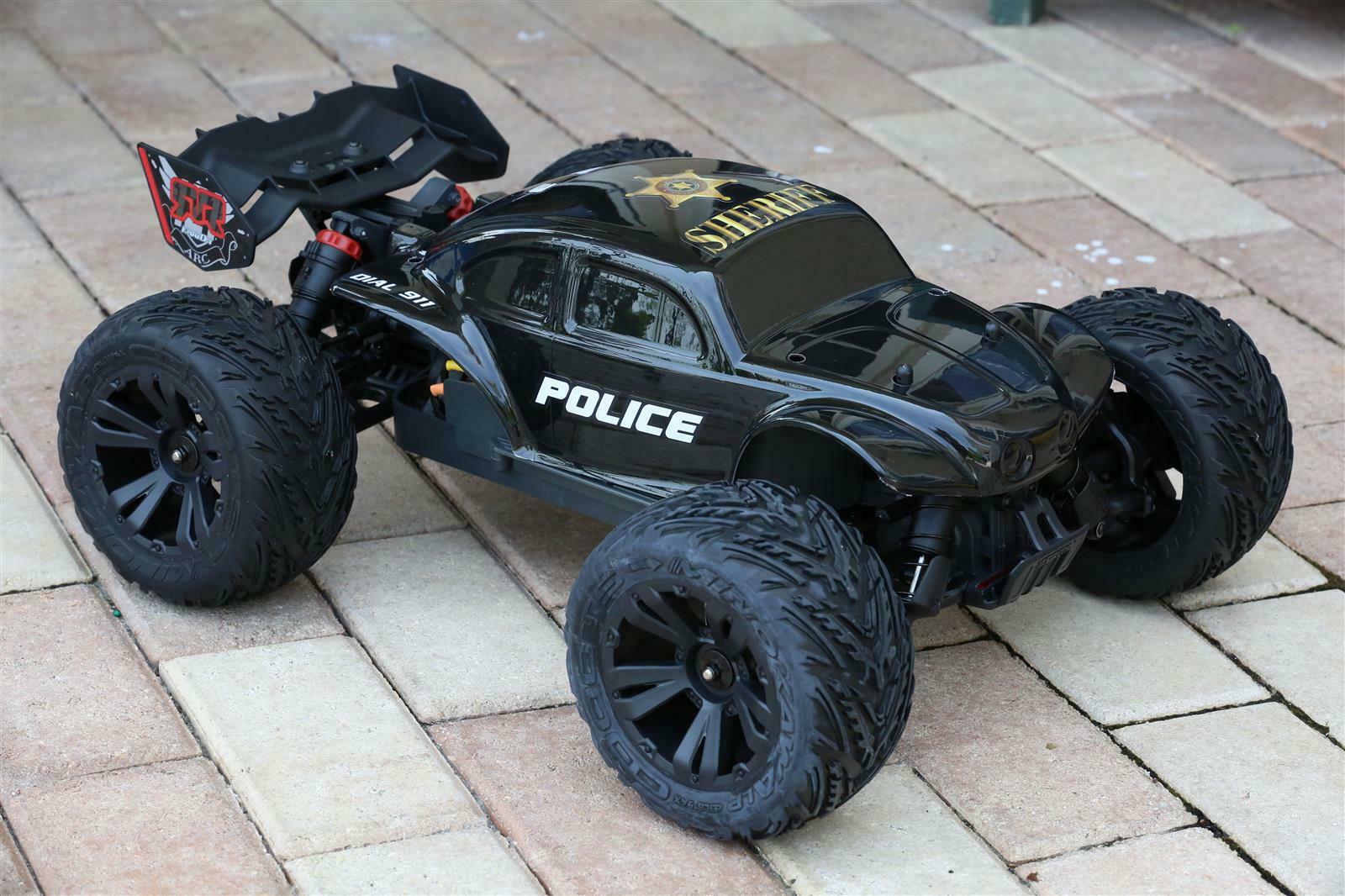 Custom Body Police Sheriff Buggy for ARRMA 1/10 Kraton 4S BLX Truck Car Shell