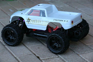 Custom Body Police Sheriff White for Redcat Volcano 1/10 Truck Car Shell 1:10