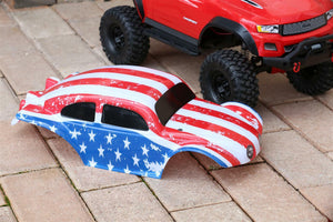 Custom Buggy Body American Flag for Traxxas TRX-4 Trail Crawler Truck Car Shell