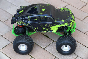 Custom Buggy Body Muddy Green for Traxxas Skully Grave Digger 1/10 Truck Car