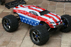 Custom Body American Flag for Traxxas E-Revo 1/10 Truck Car Shell Cover 1:10