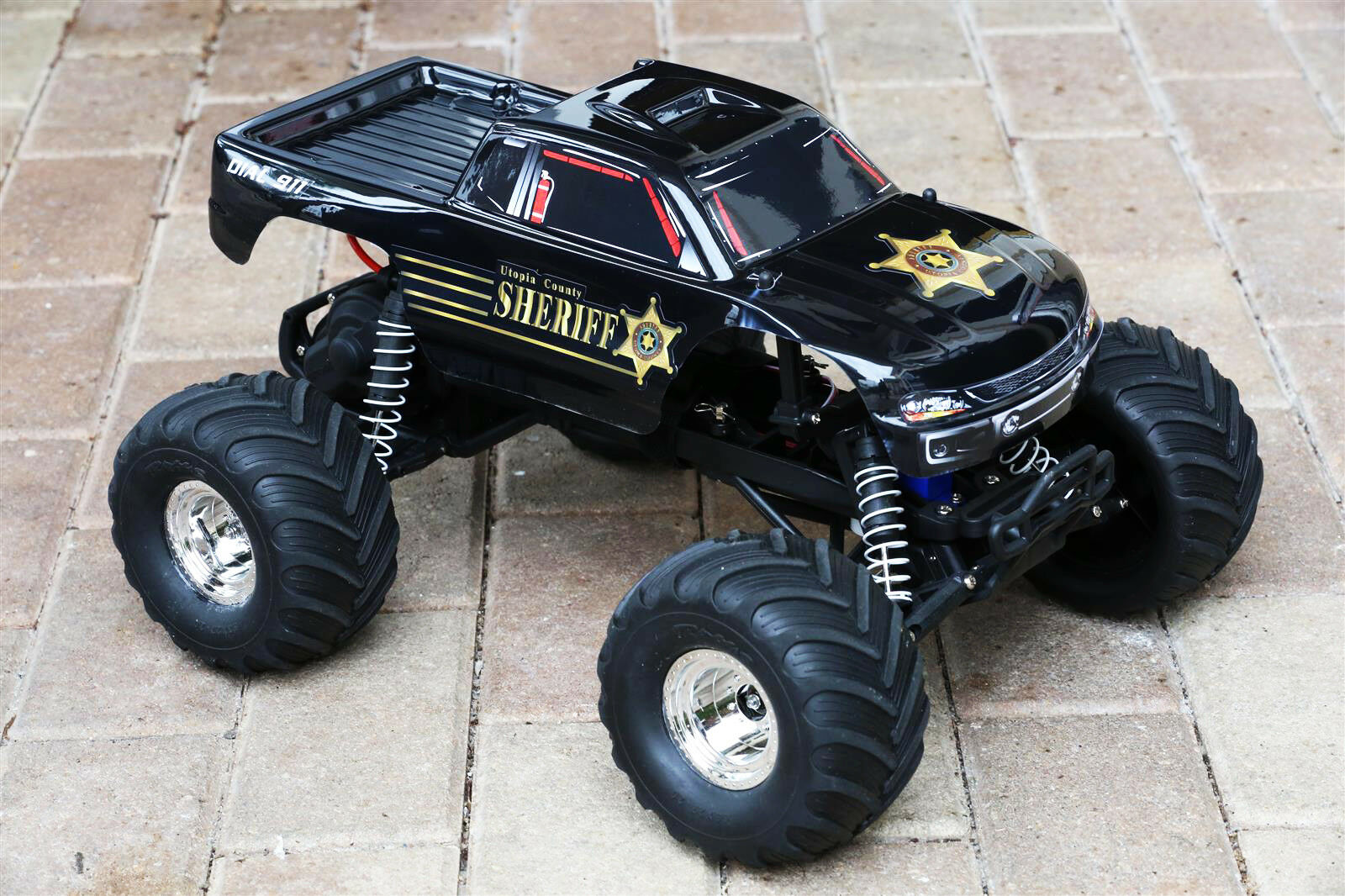 Custom Body Police Sheriff Style for Traxxas Bigfoot Stampede 1/10 Truck Shell