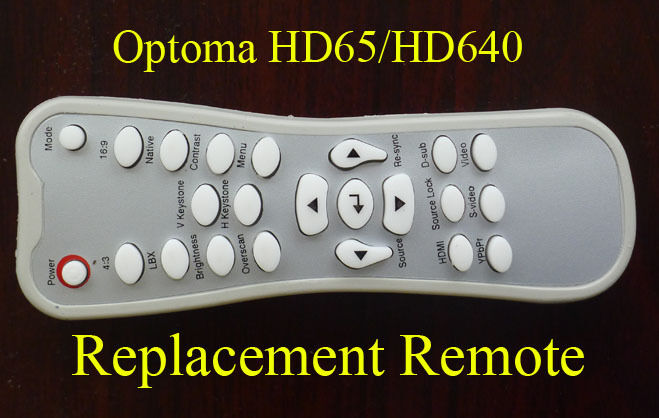 Optoma HD 65 / HD 640 / BR 3039B Projector Replacement Remote Control