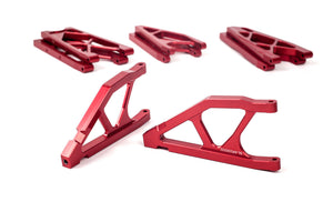 4 Sets of Red CNC Aluminum Suspension Arms for ARRMA 1/8 NERO 6S BLX Front Rear