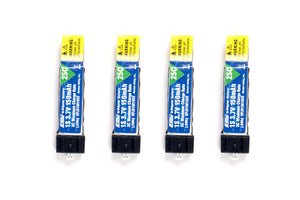 Pack of 4 150mah 1s 3.7v 25c Lipo Battery for E-Flite Hobbyzone Sport Cub S