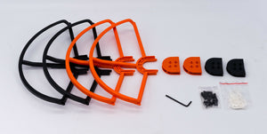 Orange Black Combo x4 Snap On/Off Prop Guards for DJI PHANTOM 3 Pro and Advanced