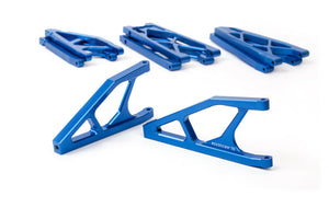 4 Sets of Blue CNC Aluminum Suspension Arms for ARRMA Fazon 6S BLX Front Rear