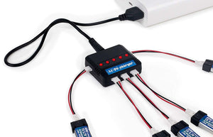 5 Port Parallel USB Multiple Charger for E-flite 1S 3.7v Li-Po Battery