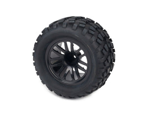 4pk Wheels for Traxxas Stampede VXL / Slash Blacked Out Rim w/ Tires 1/10 12mm