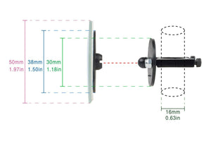 Fuel Level Mirror Gauge Frame Mounted for PPG Paramotor Powered Paraglider