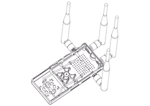 V2 Clear Case Dual Fans for Stratux ADS-B Kit Fits AHRS Module and GPYes