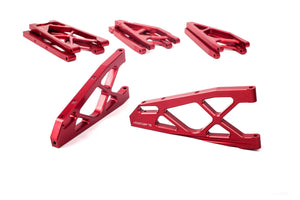 4 Sets of Red CNC Aluminum Suspension Arms for ARRMA 1/8 NERO 6S BLX Front Rear