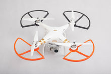 Load image into Gallery viewer, Orange Black Combo x4 Snap On/Off Prop Guards for DJI PHANTOM 3 Pro and Advanced
