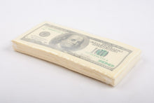 Load image into Gallery viewer, 20 Count 100 Hundred US Dollar Bill Napkin 1:1 Size Prank Fun Party Novelty Gift
