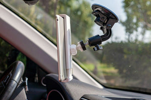 3pk Combo All Sizes iPad iPhone Clamp with suction cup car plane tripod mount