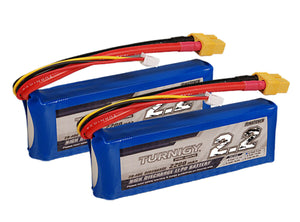 2pk Turnigy 2200mah 2S 7.4v Lipo Batteries Pack of Two