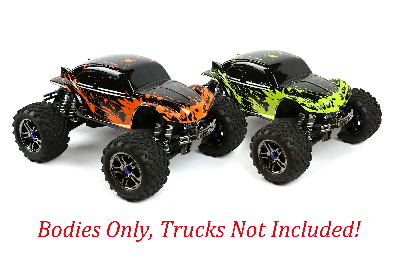 2pk Combo Custom Bodies for Traxxas T / E Maxx Shell Cover 3911R Orange&GreenMud