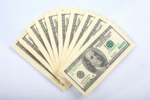 Load image into Gallery viewer, 10 Count 100 Hundred US Dollar Bill Napkin 1:1 Size Prank Fun Party Novelty Gift
