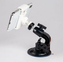 Load image into Gallery viewer, iPhone Clamp with suction cup car plane tripod mount fits most smart phones
