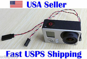 Gopro Hero 3 Hero 4 Mini USB to AV Video Output & 5V DC Power BEC Input Cable