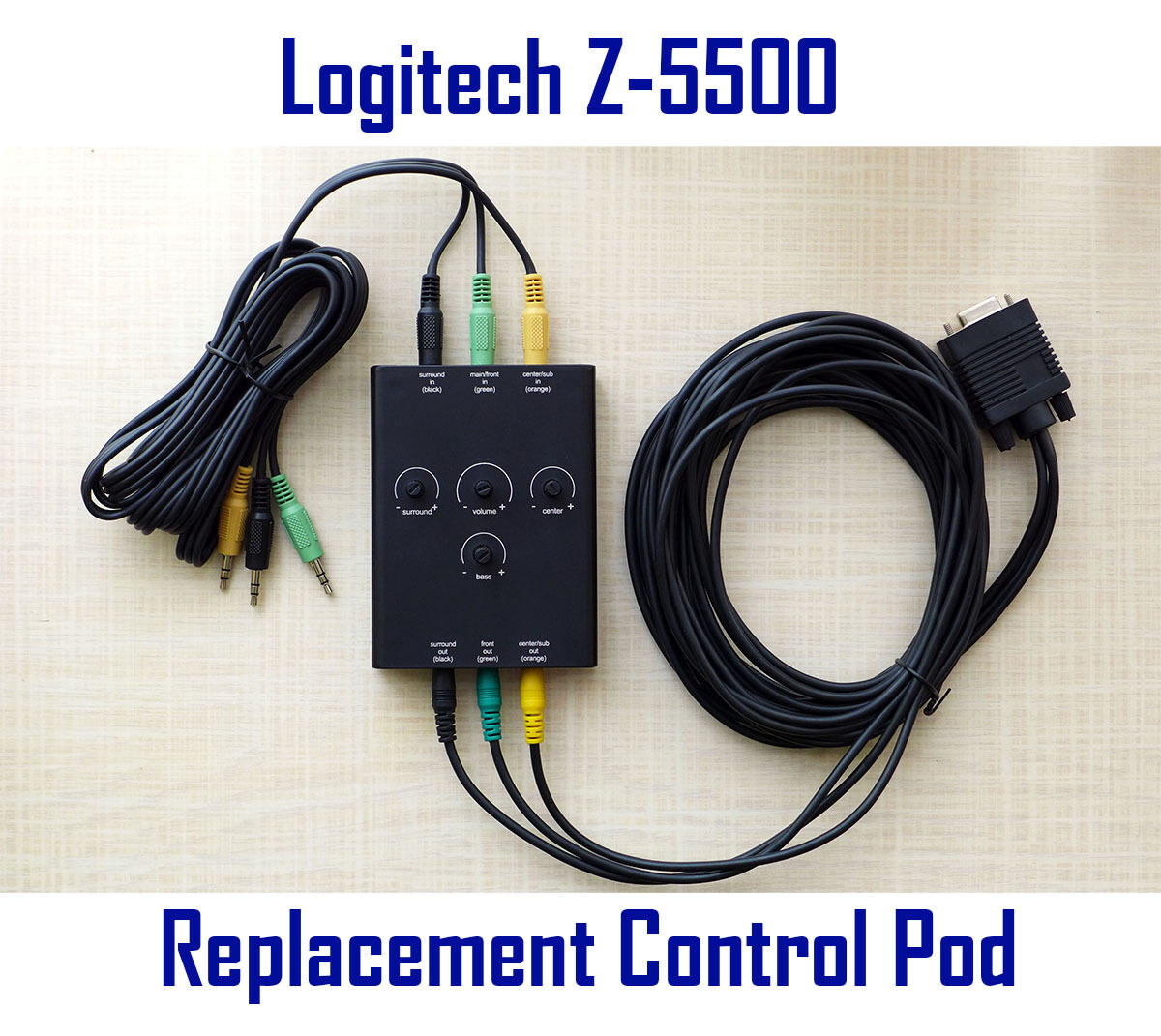 Logitech Z-5500 Speakers Replacement Control Pod  Post636 Subwoofer Wired Remote
